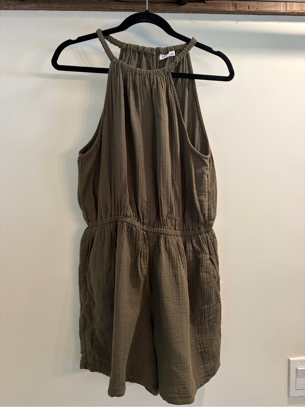 GAP Olive Halter-Neck Romper